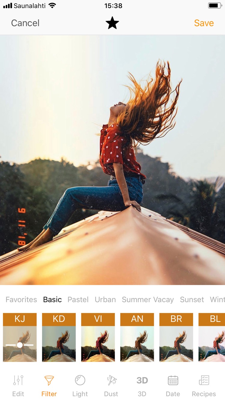 KUNI Cam filter selection